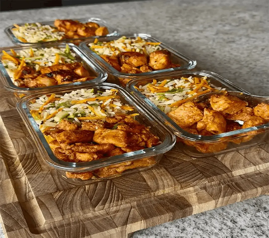 Arroz Temperado com Legumes e Frango